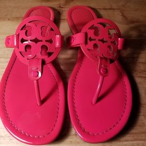 Tory Burch Womens Hot Pink Sandals Size 8.5